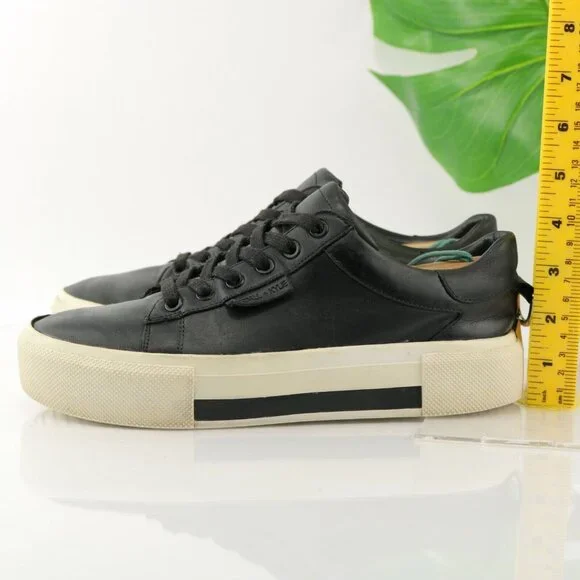 Kendall Kylie Tyler Womens Platform Sneaker Size 7.5 Black Leather Shoe Lace Up - Picture 6 of 12